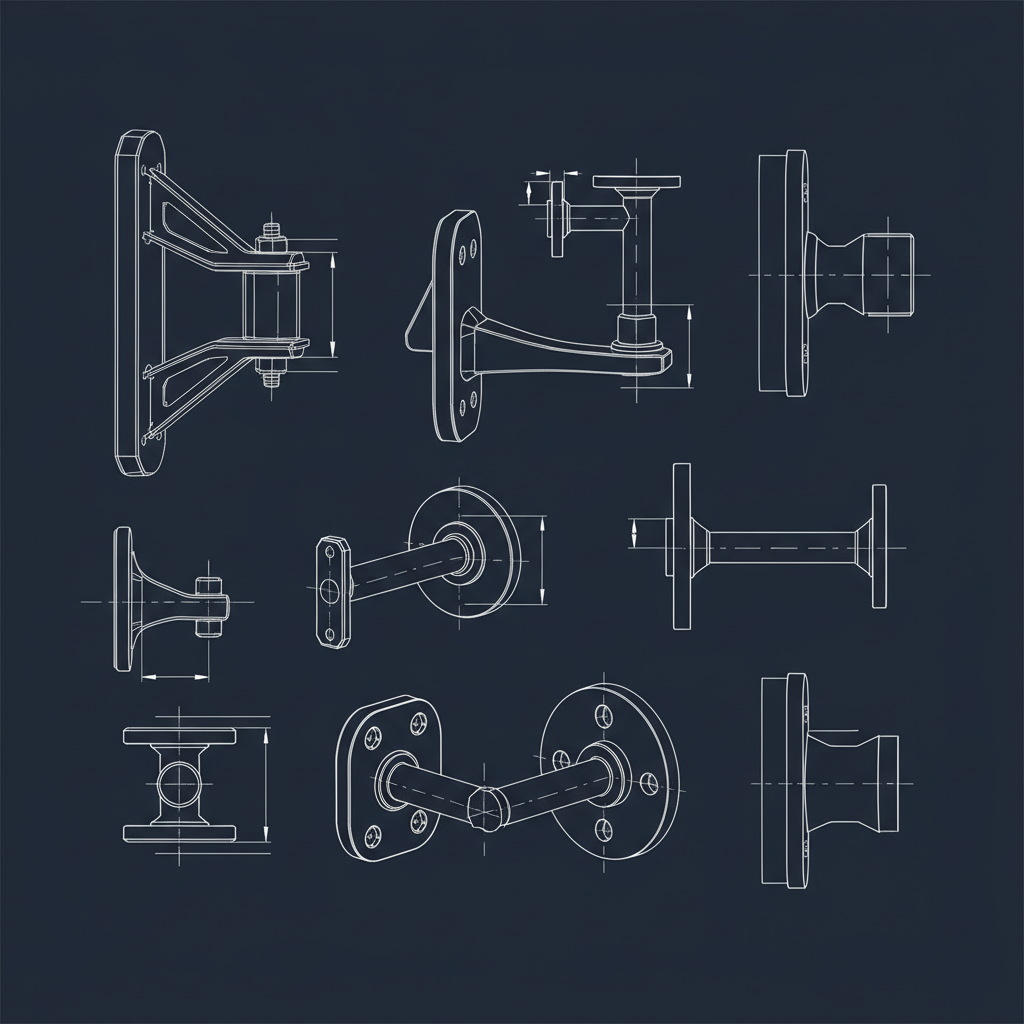 ASF Handrail Bracket DXF Pack