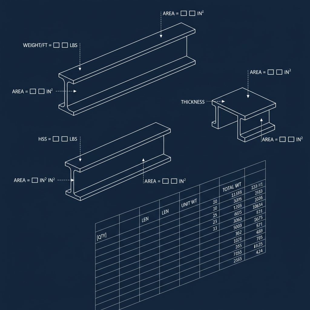 ASF Steel Weight Estimator